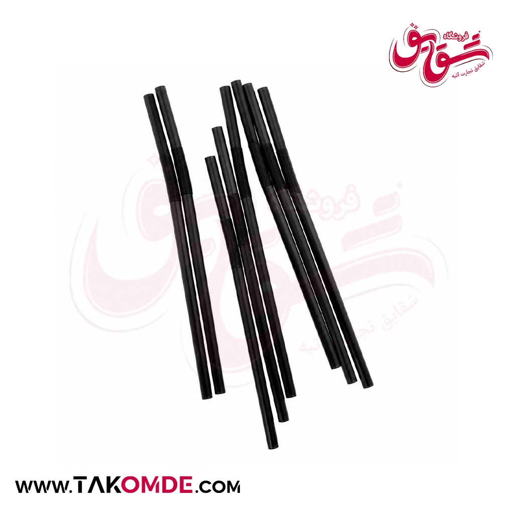 نی 10مارپیچ 90بسته مشکی پاکنوش 40عددی