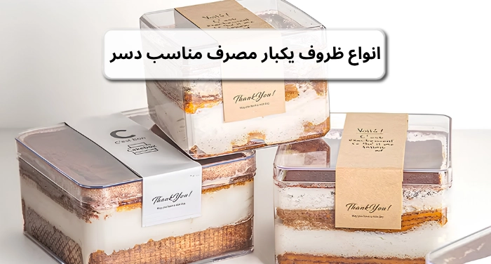 انواع ظروف یکبار مصرف مناسب دسر